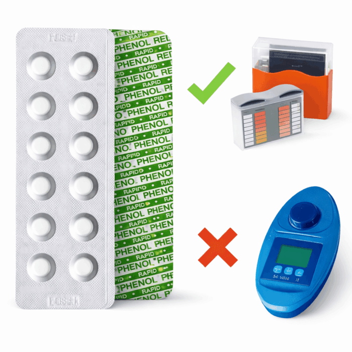 Testtabletten pH - Phenol Red Rapid