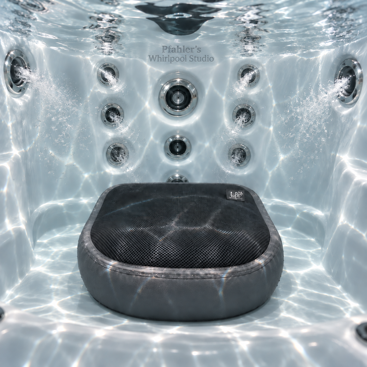 Whirlpool Sitzkissen mit Saugnäpfen im Whirlpool