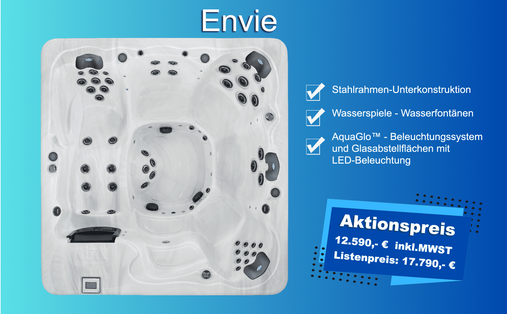 Whirlpool Envie - Aktionspreis 12.590,- € inkl.MWST Listenpreis: 17.790,- €