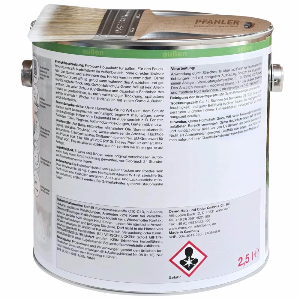 OSMO Holzschutz-Grund WR 4041 Farblos 2,5L 2