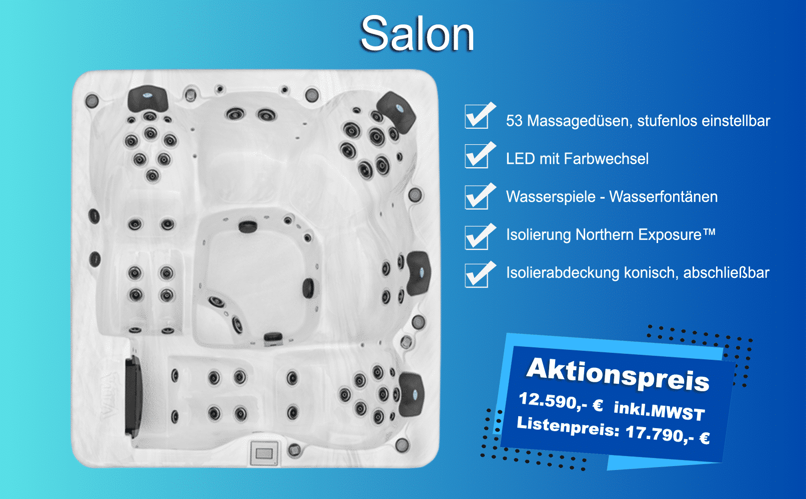 Whirlpool Salon - Aktionspreis 12.590,- € inkl.MWST Listenpreis: 17.790,- €
