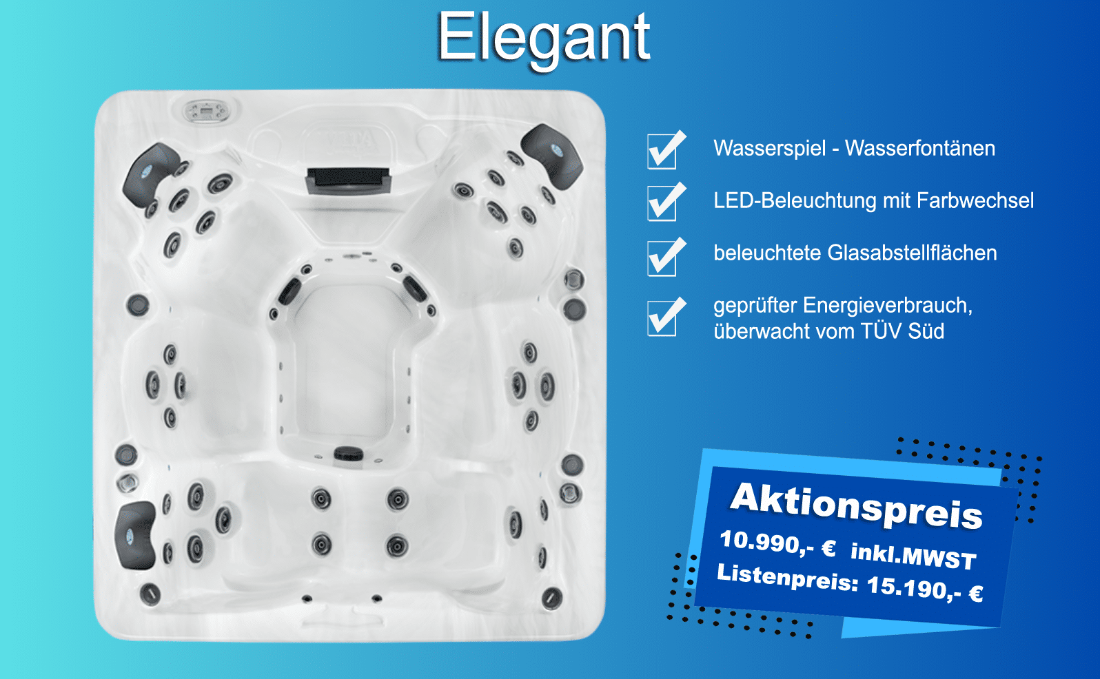 Whirlpool Elegant - Aktionspreis 10.990,- € inkl.MWST Listenpreis: 15.190,- €