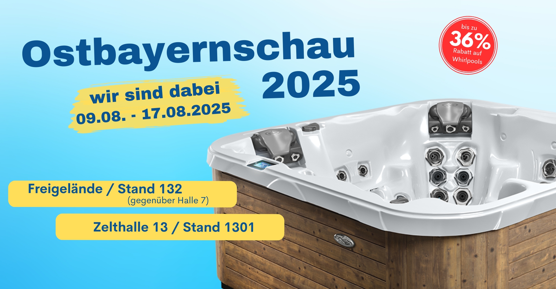 Whirlpool Angebote. Ostbayernschau 2025 wir sind dabei 09.08.- 17.08.2025