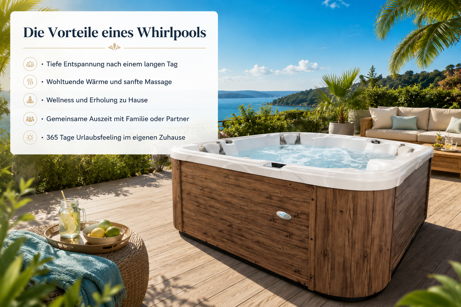 Vorteile eines Whirlpools mit Entspannung, Wärme und Wellness zu Hause Vorteile eines Whirlpools mit Entspannung, Wärme und Wellness zu Hause