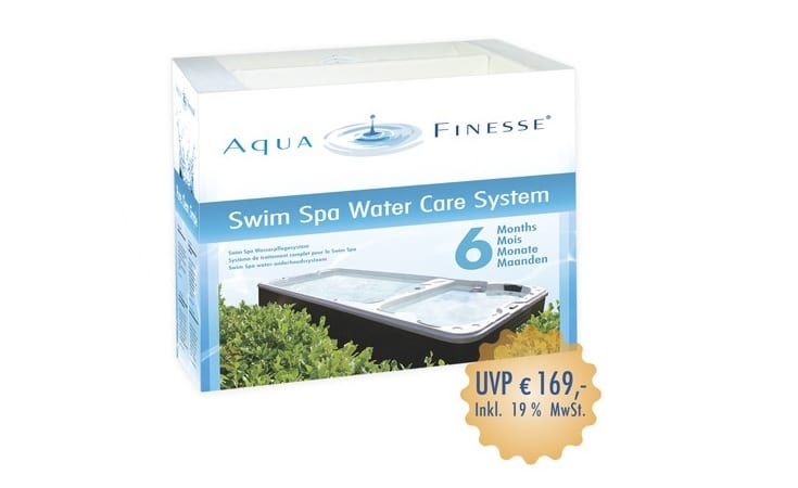 AquaFinesse Swim Spa Box mit Chlortabletten