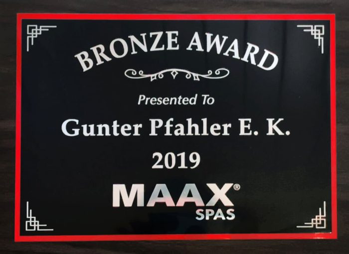 BRONZE AWARD 2019 MAAX SPAS