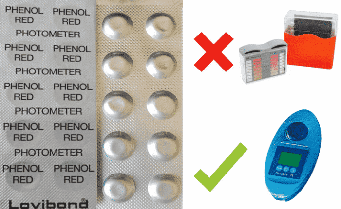 SCUBA II-Testtabletten-Phenol Red pH